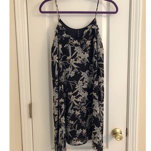Spaghetti strap, navy floral dress